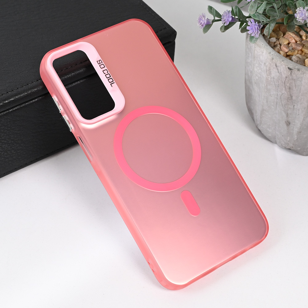Torbica Magsafe Clear za Samsung A156B Galaxy A15 5G roze