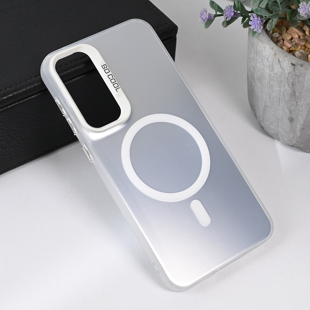 Torbica Magsafe Clear za Samsung S711U Galaxy S23 FE srebrna