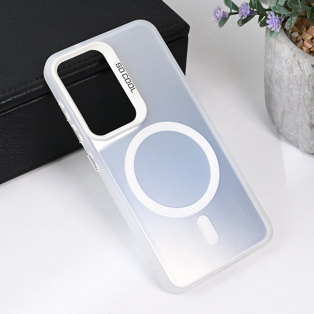 Torbica Magsafe Clear za Samsung S911B Galaxy S23 srebrna