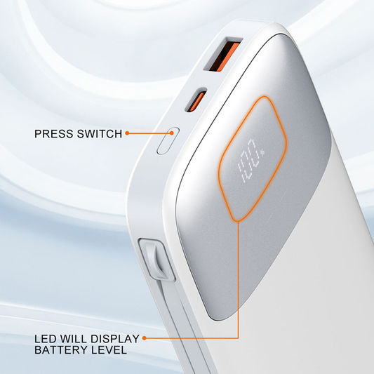 Back up baterija LDNIO PQ19 10000mAh, bela