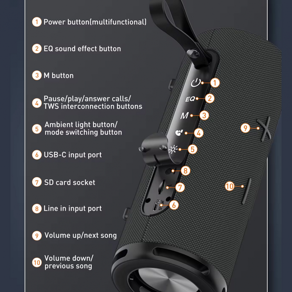 Bluetooth zvucnik LDNIO BTS 13, 10W, crni