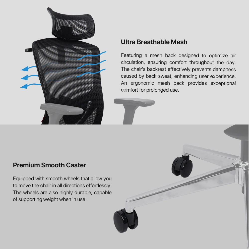 Stolica Office Fantech OC-A259 PRO crna