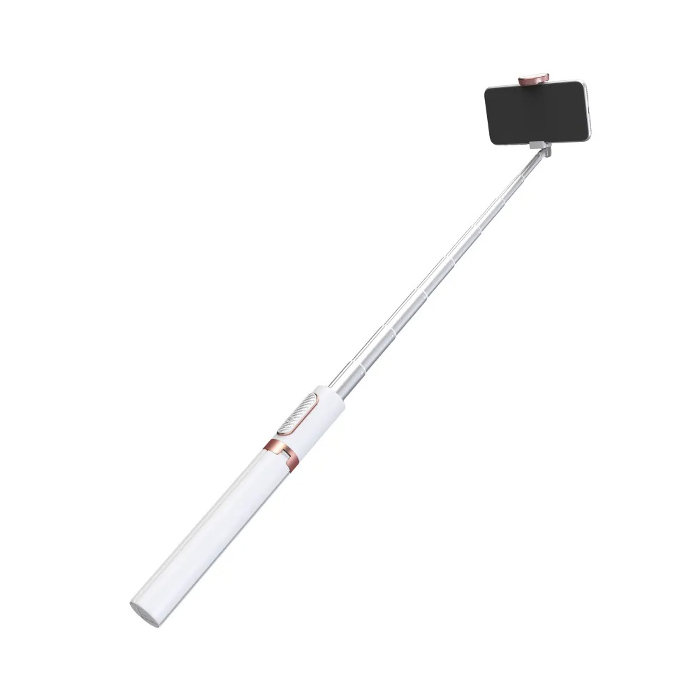 Selfie stick M18 mini + tripod beli/roze