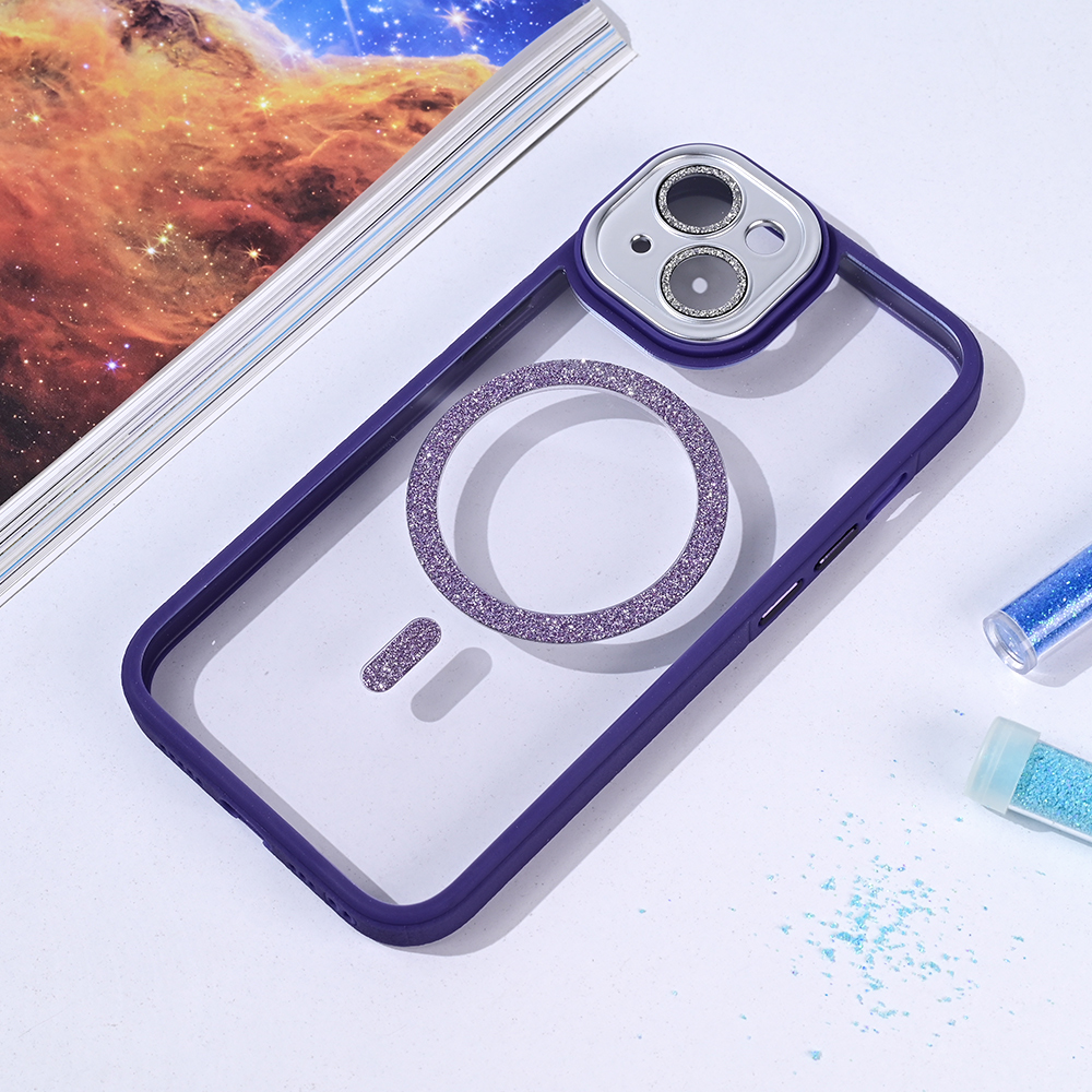 Torbica Magsafe shining za iPhone 14 6.1 ljubicasta