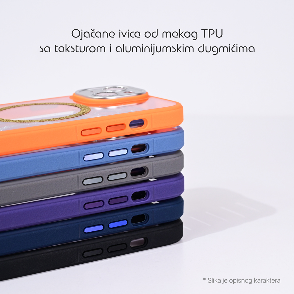 Torbica Magsafe shining za iPhone 14 Pro 6.1 crna