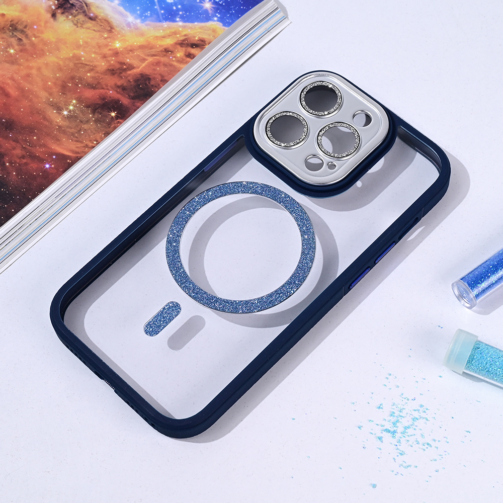 Torbica Magsafe shining za iPhone 14 Pro 6.1 tamno plava