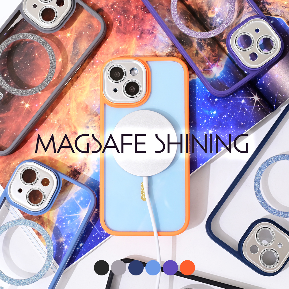 Torbica Magsafe shining za iPhone 15 Pro 6.1 svetlo plava