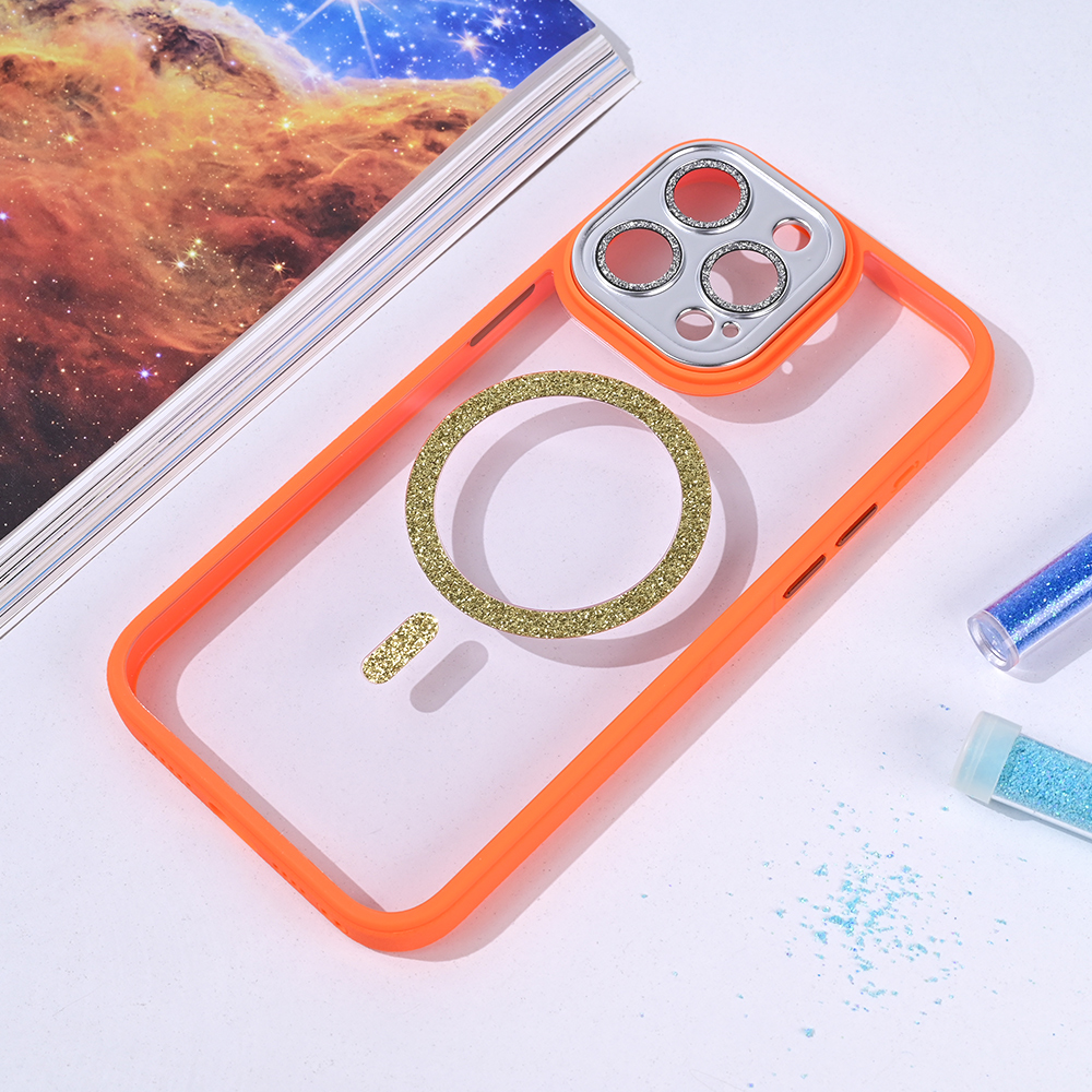 Torbica Magsafe shining za iPhone 15 Pro Max 6.7 narandzasta