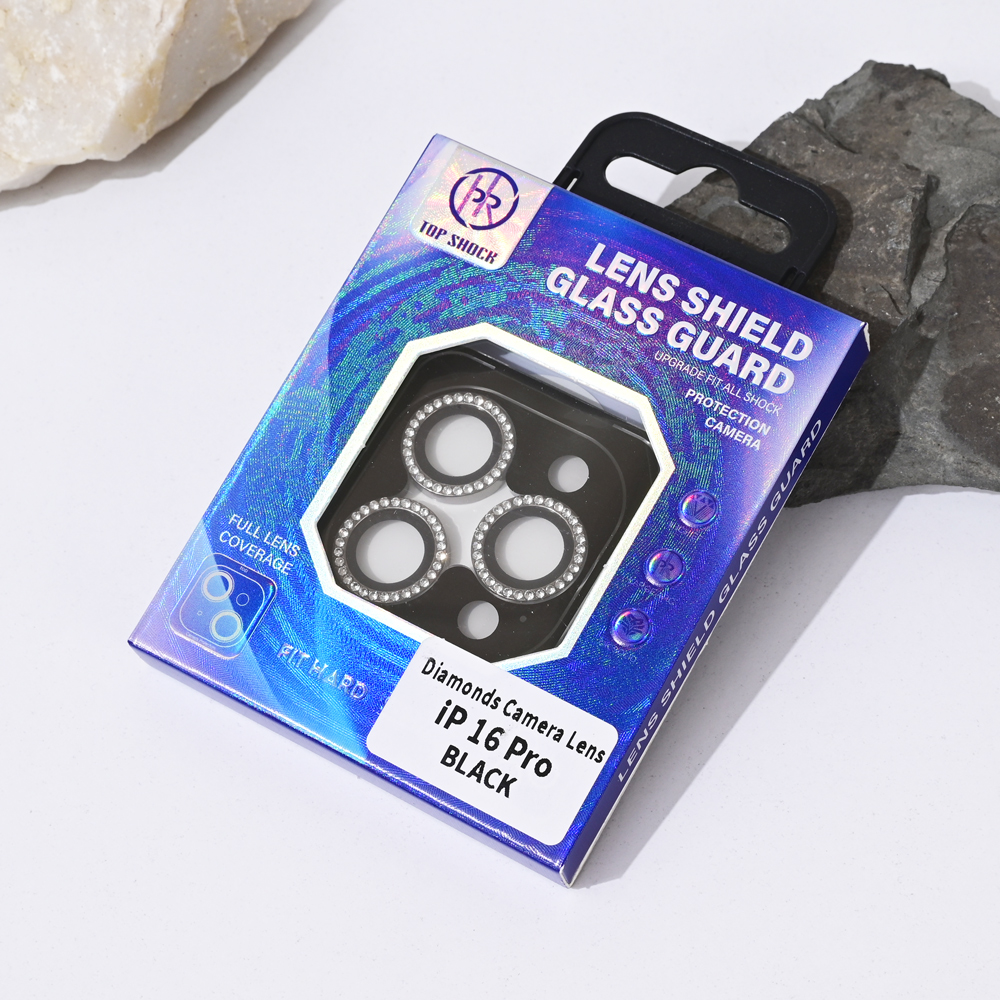Zastita za kameru Diamond za iPhone 16 Pro 6.3 crna