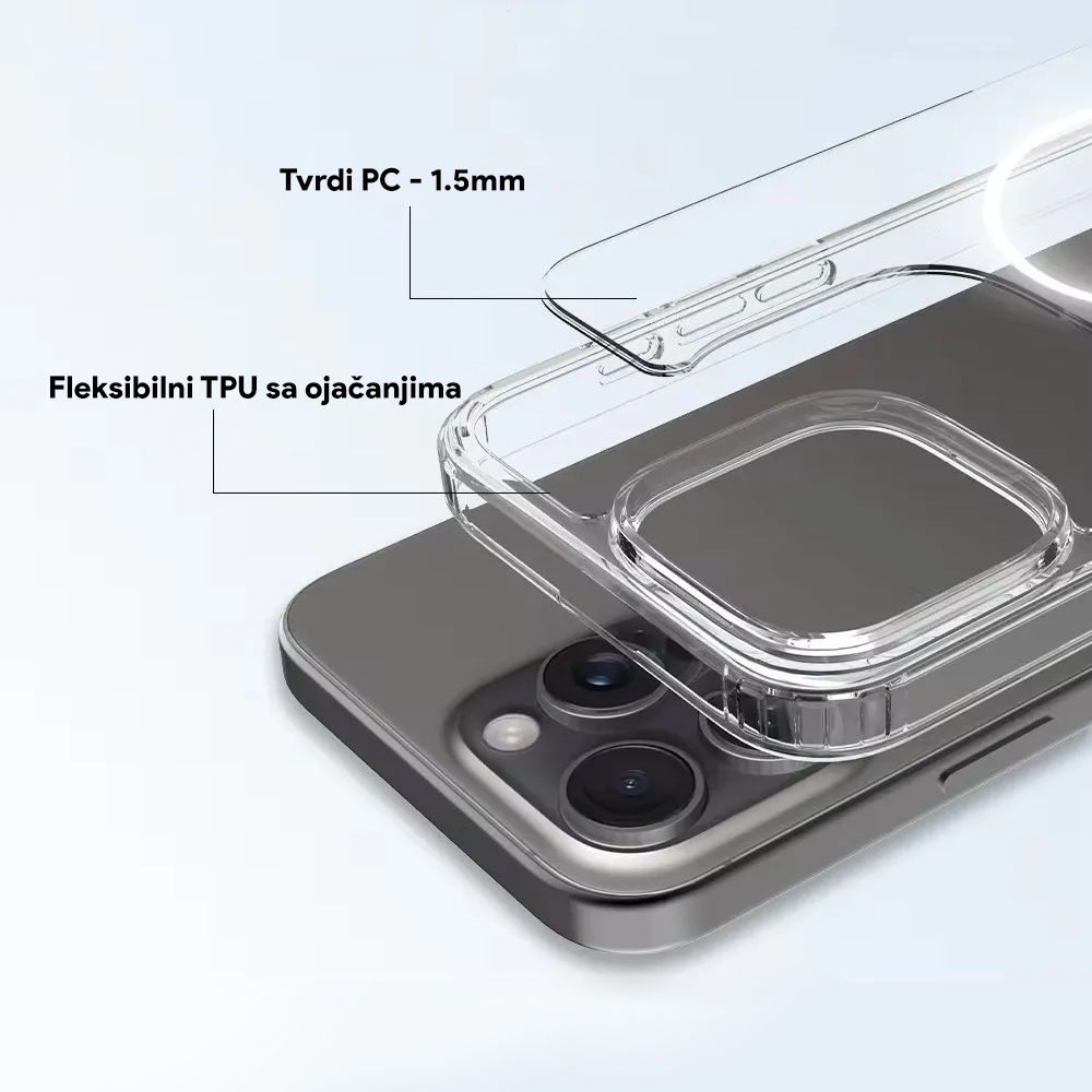 Torbica Magsafe za iPhone 16 Pro Max 6.9 transparent