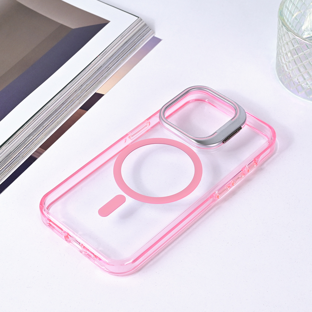 Torbica Magsafe transparent za iPhone 14 Pro 6.1 pink