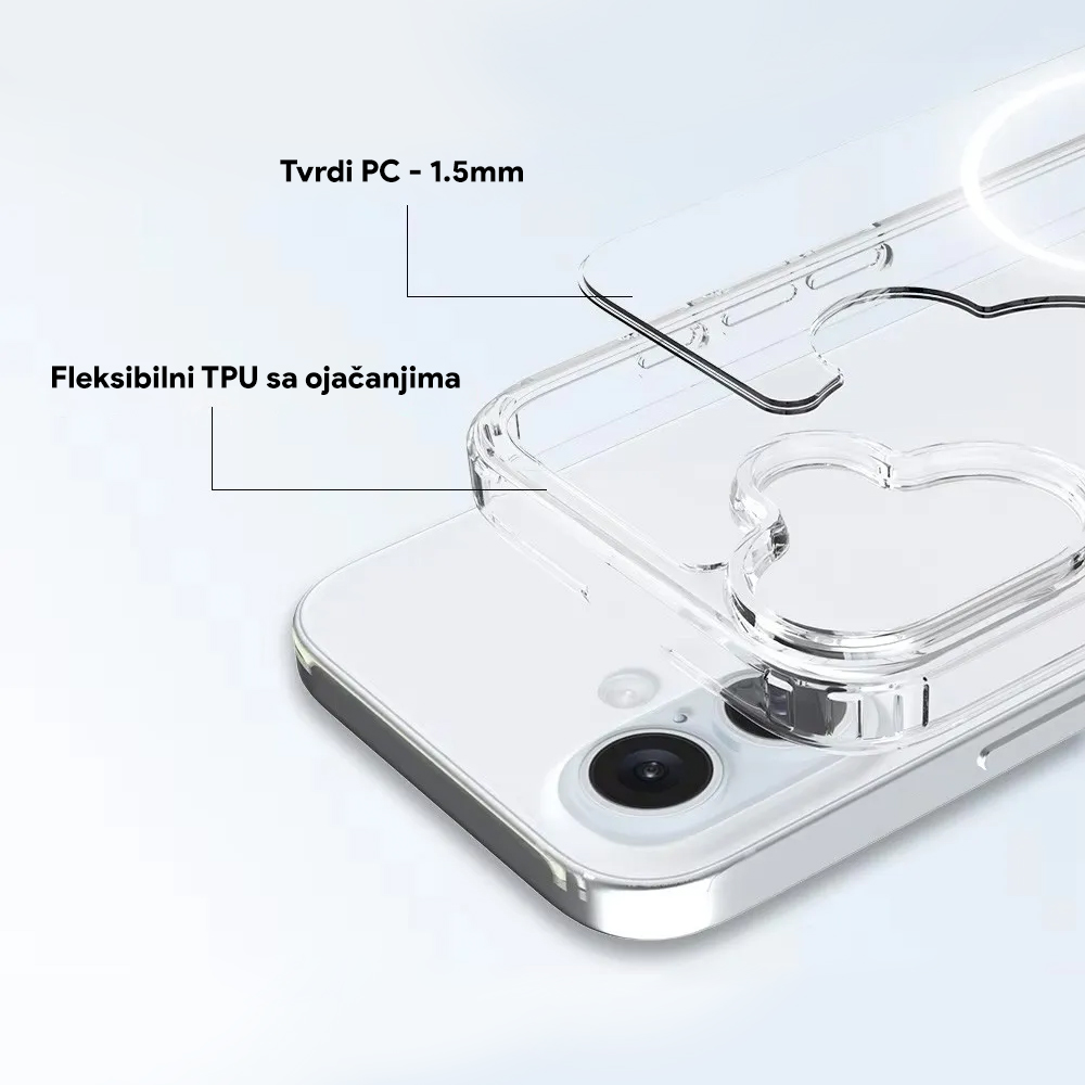 Torbica Magsafe za iPhone 16 Plus 6.7 transparent