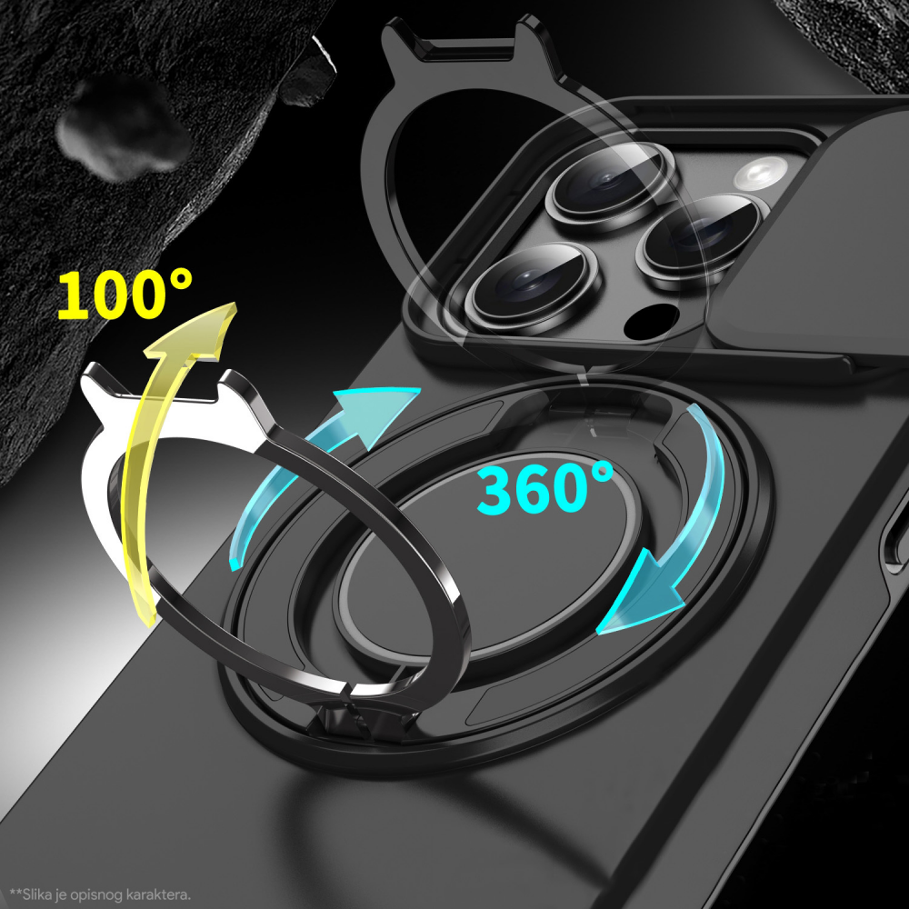 Torbica CamShield Ring stand za iPhone 11 6.1 ljubicasta