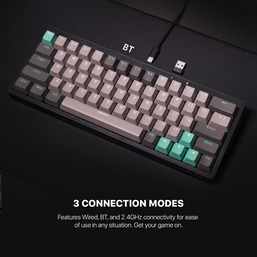 Tastatura Mehanicka Gaming Fantech MK912 RGB Atom PRO63 Wireless Saturn (red switch)