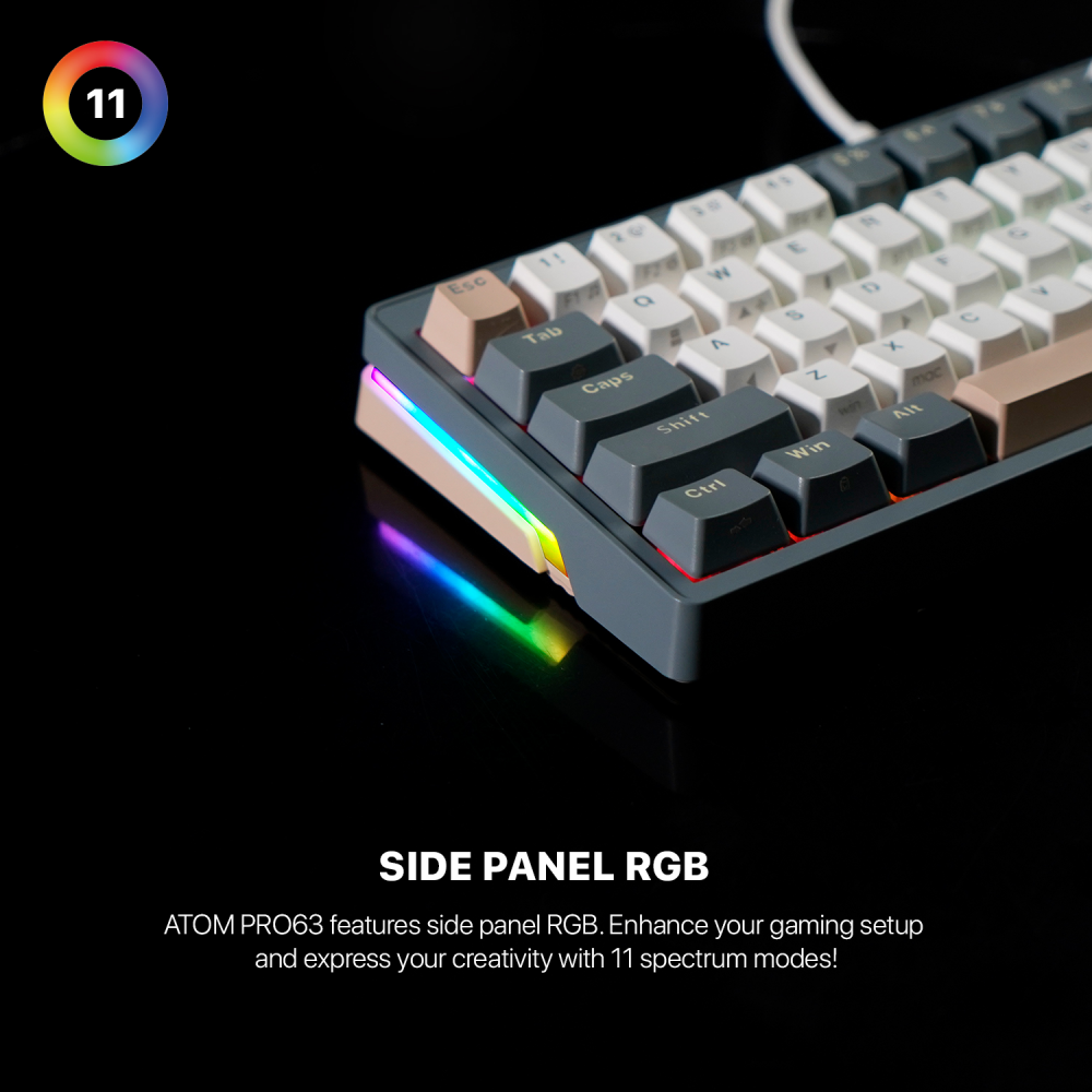 Tastatura Mehanicka Gaming Fantech MK912 RGB Atom PRO63 Wireless Saturn (red switch)