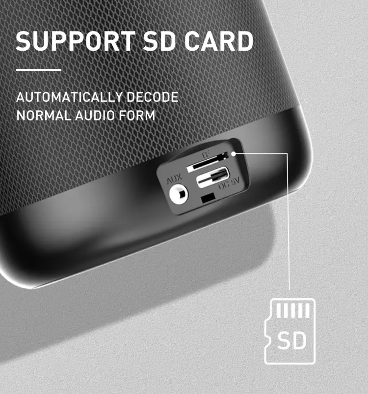 Bluetooth zvucnik LDNIO BTS 12, 5W, sivi
