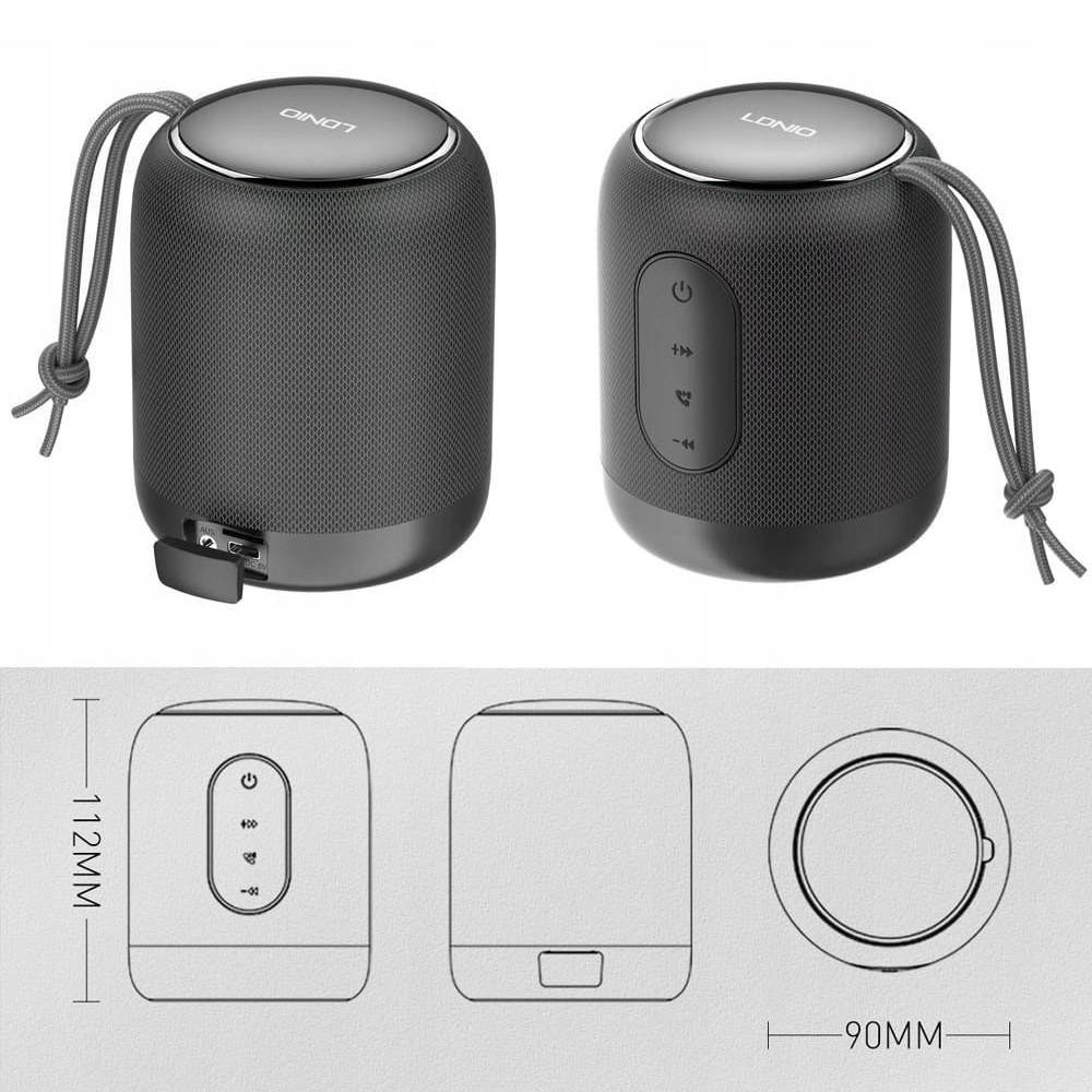 Bluetooth zvucnik LDNIO BTS 12, 5W, sivi