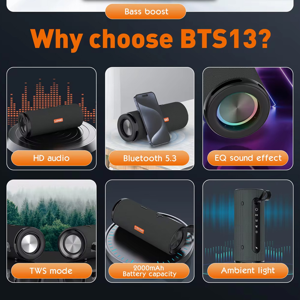 Bluetooth zvucnik LDNIO BTS 13, 10W, tamno zeleni