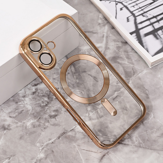 Torbica Magsafe Lux za iPhone 16 6.1 zlatna