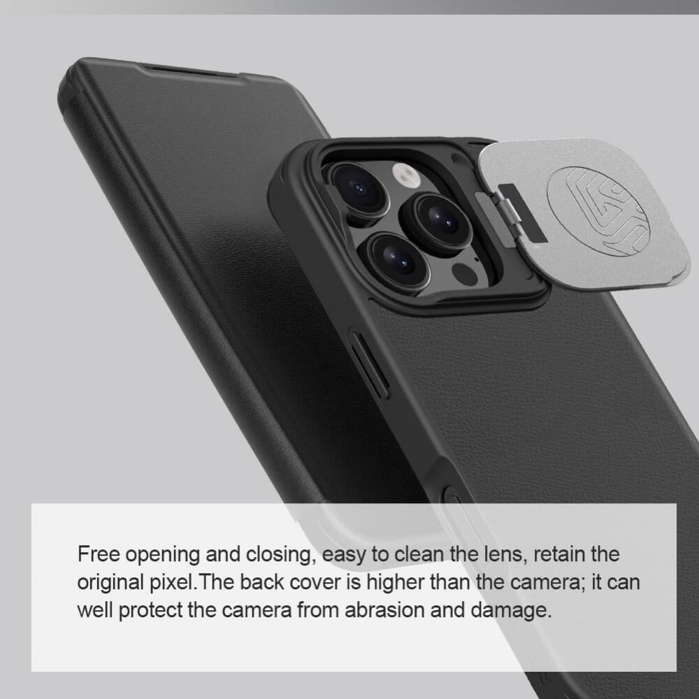 Torbica Nillkin Qin Prop za iPhone 16 Pro 6.3 braon