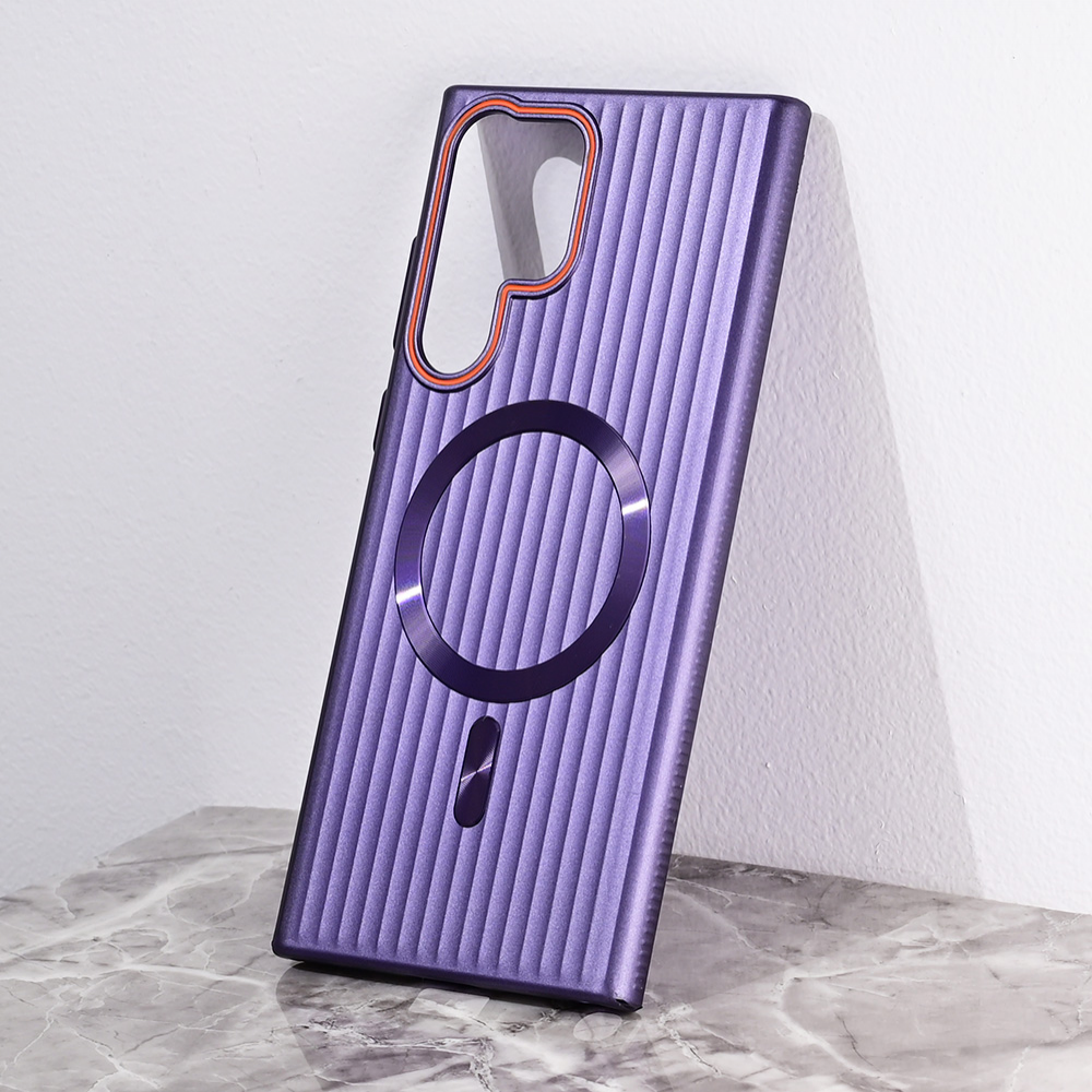 Torbica Magsafe Stripe za Samsung S918B Galaxy S23 Ultra ljubicasta