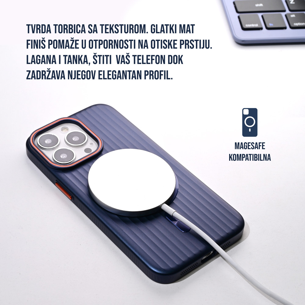 Torbica Magsafe Stripe za iPhone 14 Pro 6.1 ljubicasta