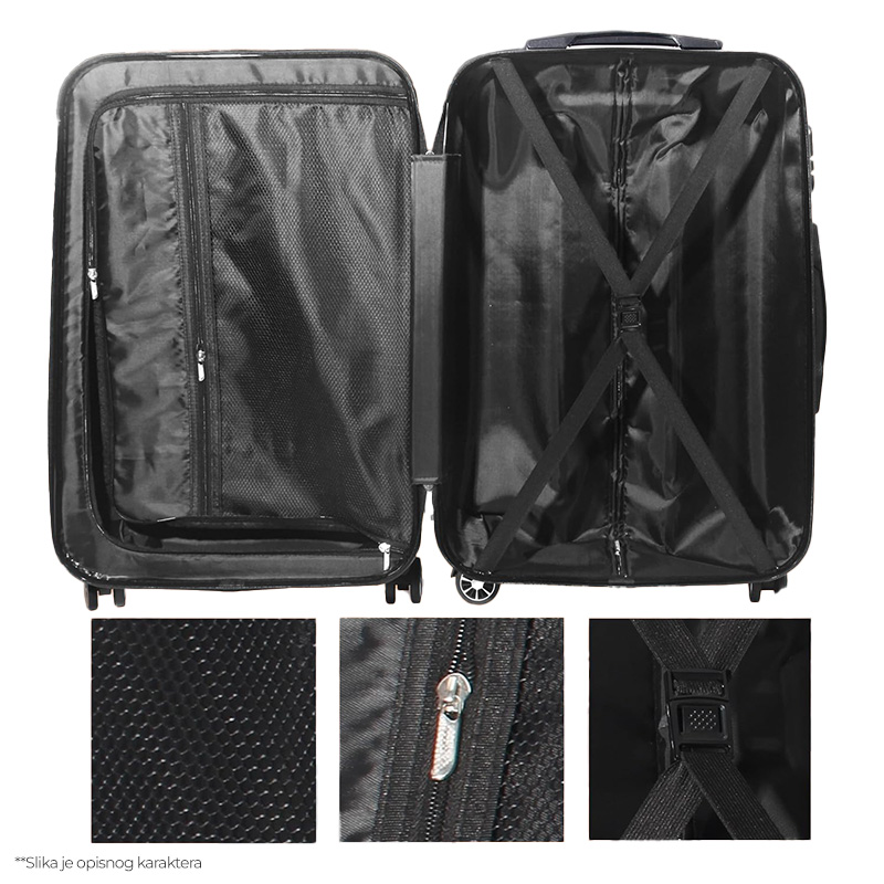 Kofer Strong Stripe sivi EL 28"