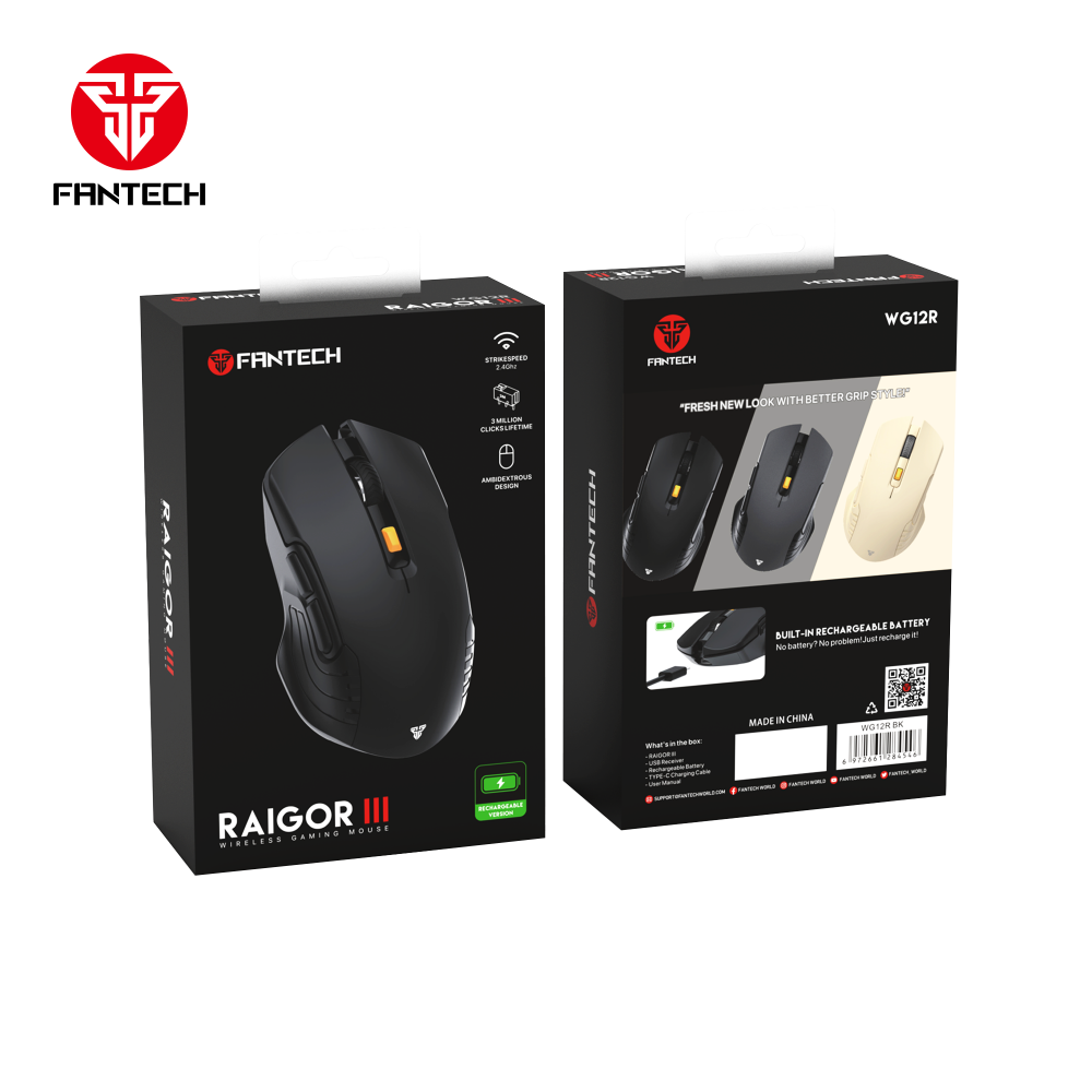 Mis Wireless Fantech WG12R raigor III beli