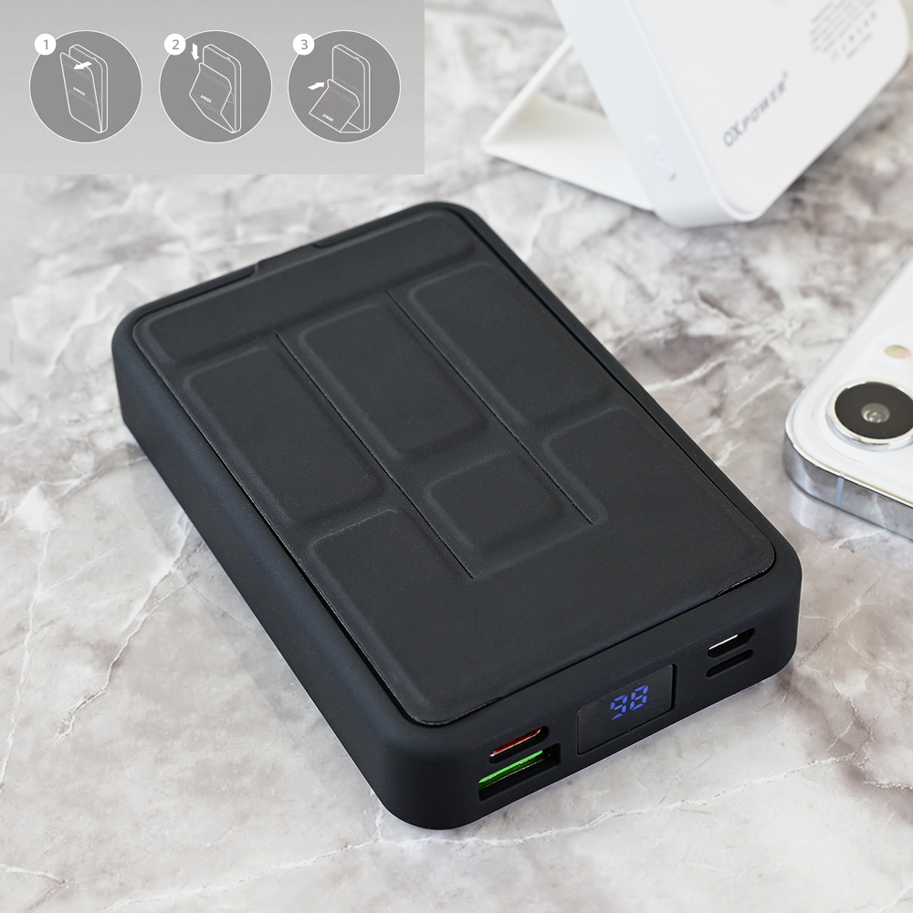 Power bank prenosiva baterija Magsafe Oxpower PD W101 10000mAh crna