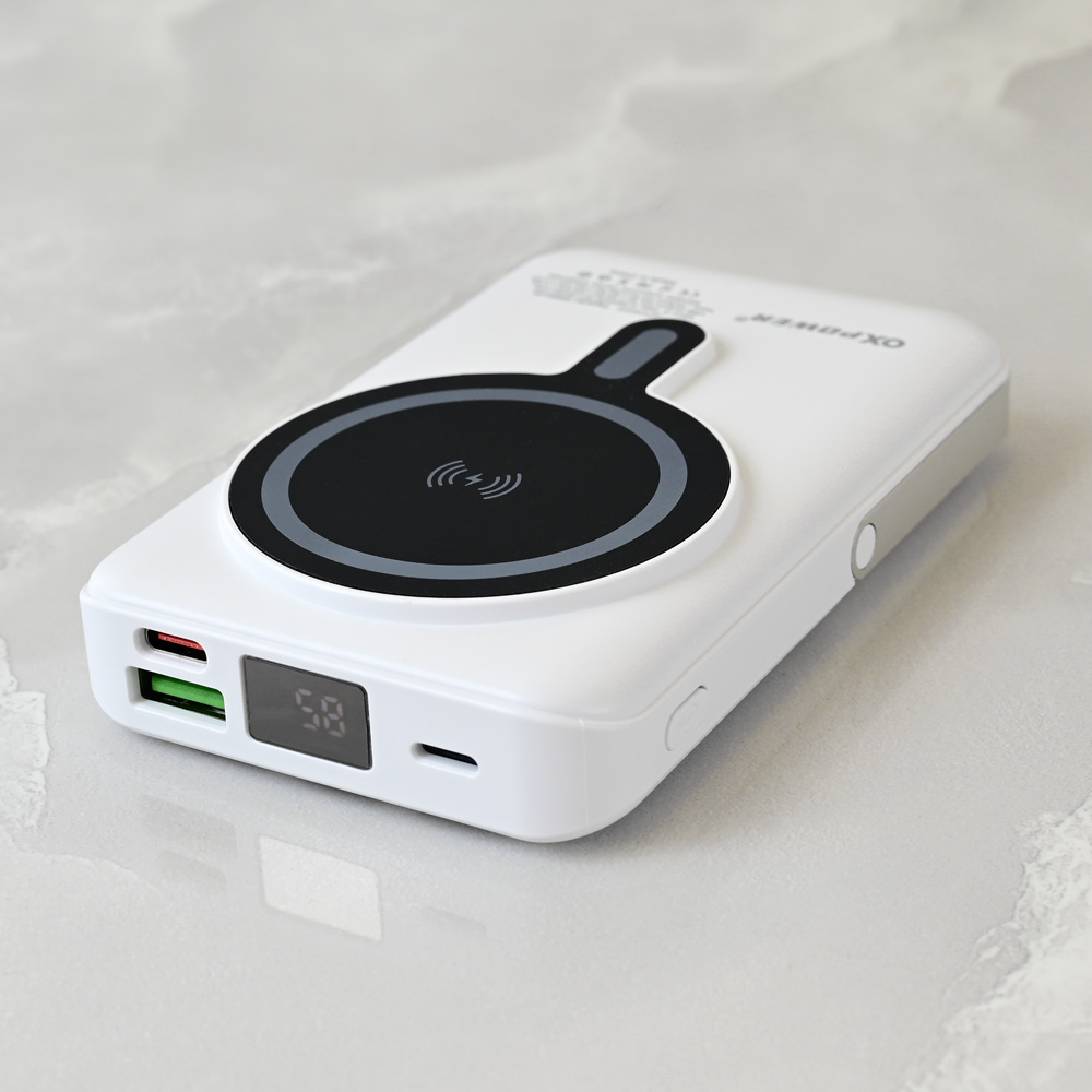 Power bank prenosiva baterija Magsafe Oxpower PD W102 10000mAh bela