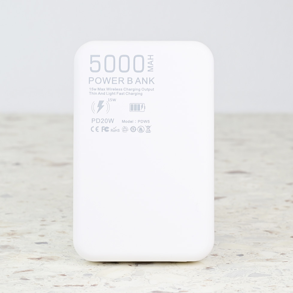 Power bank prenosiva baterija Magsafe Oxpower PD W5 5000mAh bela