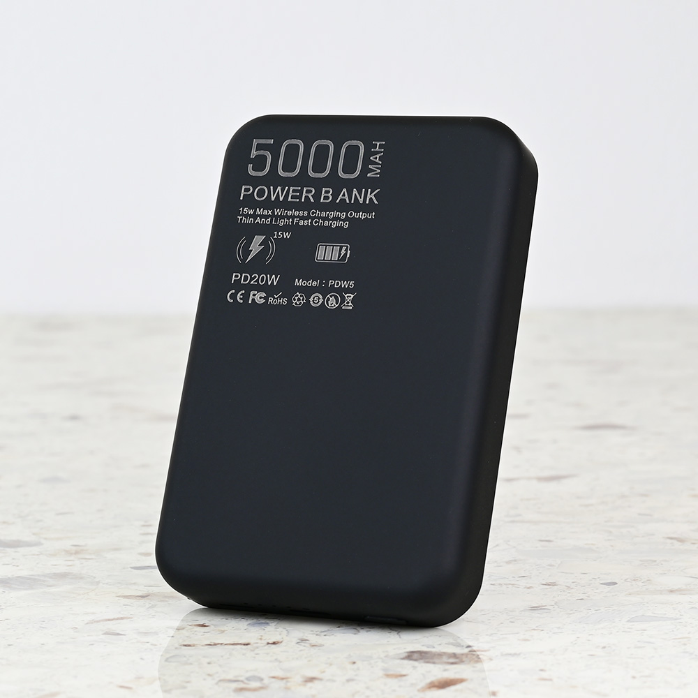 Power bank prenosiva baterija Magsafe Oxpower PD W5 5000mAh crna