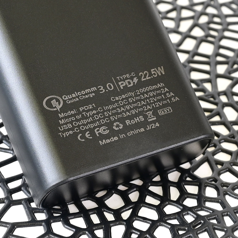Power bank prenosiva baterija Oxpower PD21 20000mAh crna