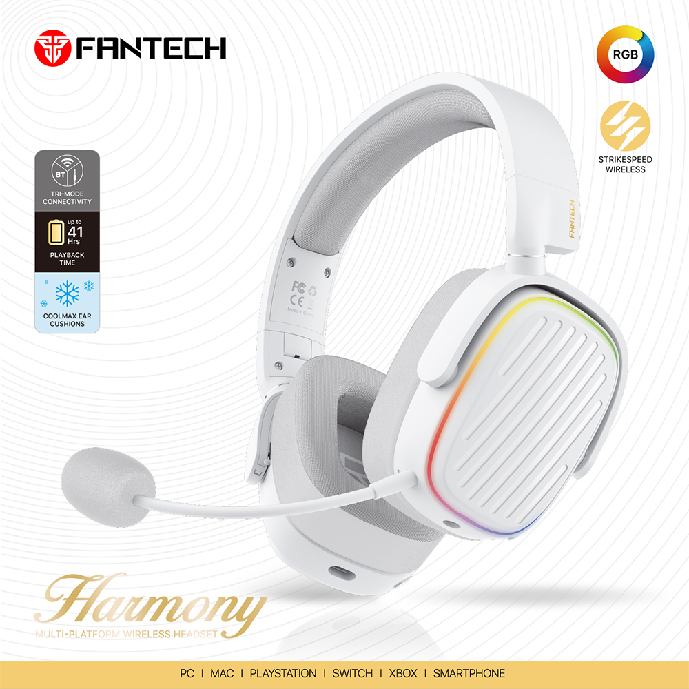 Bluetooth slusalice Fantech WHG02 Harmony bele