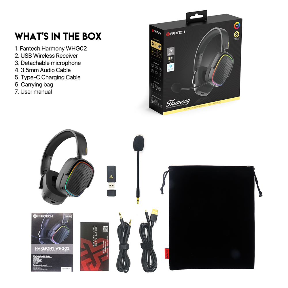 Bluetooth slusalice Fantech WHG02 Harmony bele