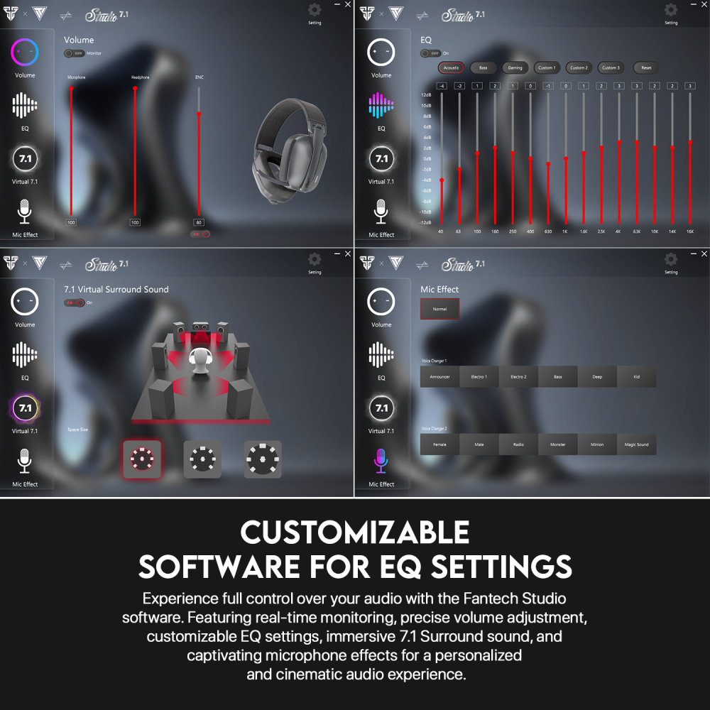 Bluetooth slusalice Fantech WHG03 PRO Studio Pro bele