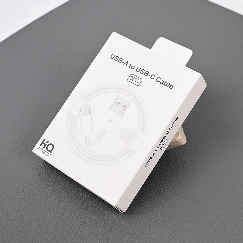 Data kabl L 3G QC, USB na Type C beli 1m