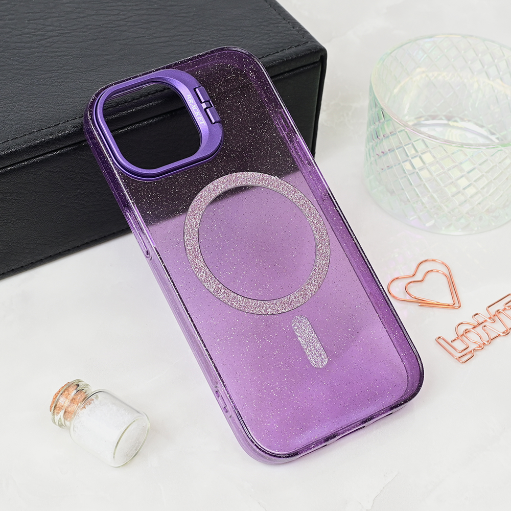 Torbica Magsafe Sparkle za iPhone 12 6.1 ljubicasta
