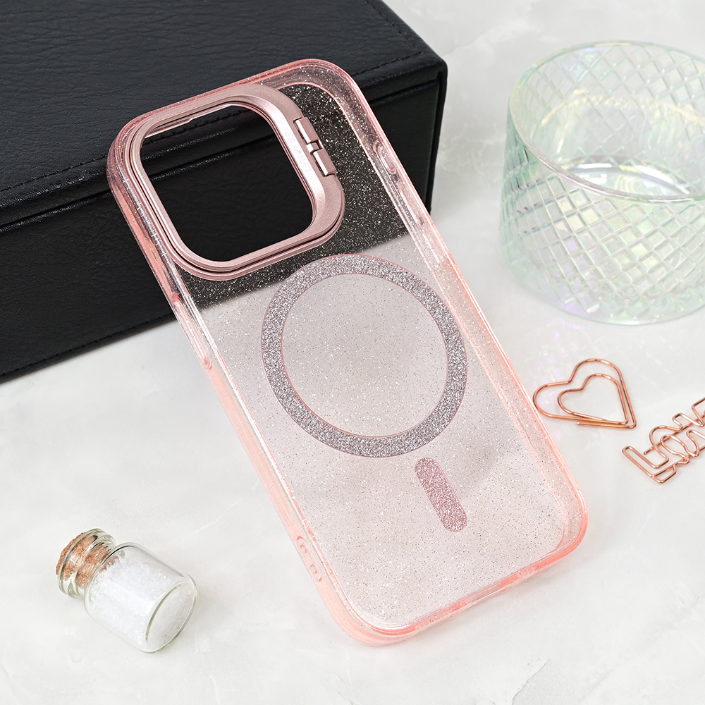 Torbica Magsafe Sparkle za iPhone 13 Pro 6.1 roze