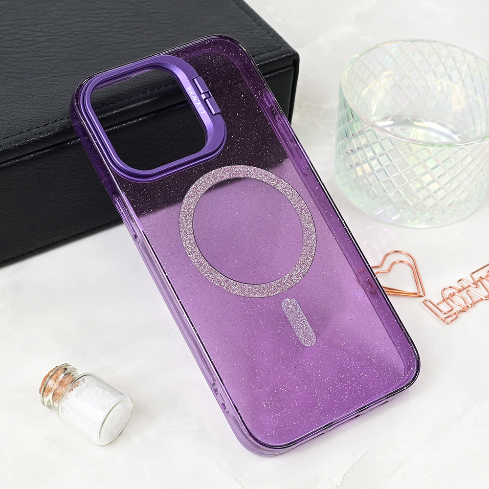 Torbica Magsafe Sparkle za iPhone 15 Pro Max 6.7 ljubicasta