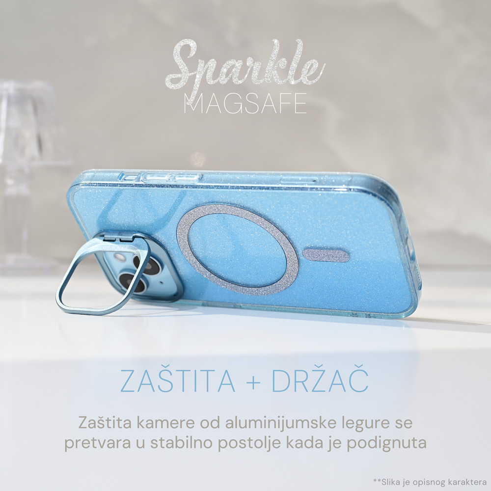 Torbica Magsafe Sparkle za iPhone 16 Plus 6.7 ljubicasta
