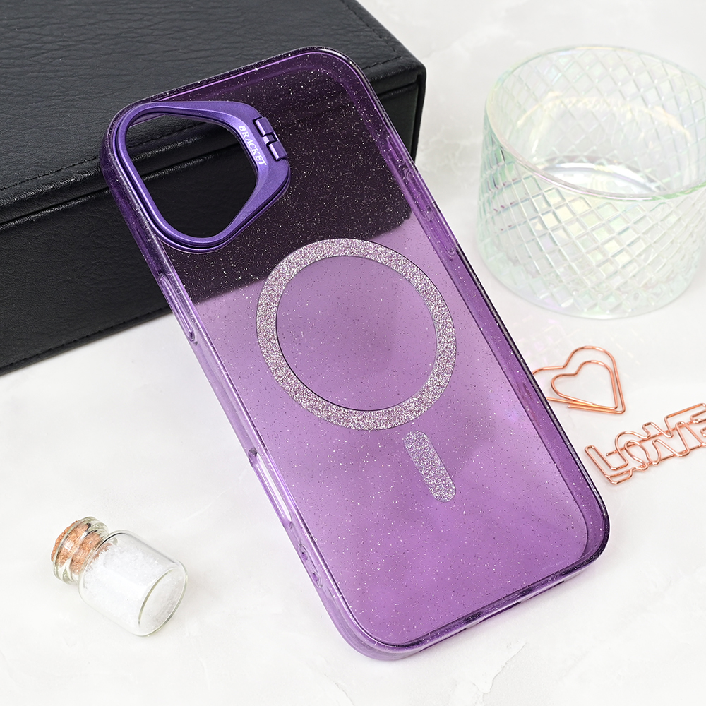 Torbica Magsafe Sparkle za iPhone 16 Plus 6.7 ljubicasta