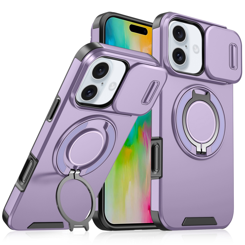 Torbica CamShield Ring stand za iPhone 16 Plus 6.7 ljubicasta