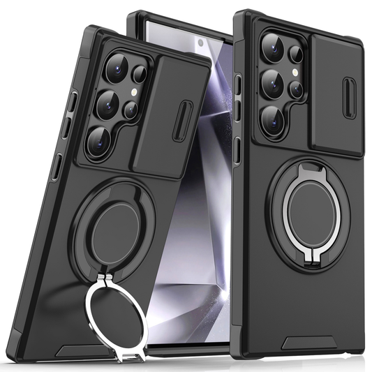 Torbica CamShield Ring stand za Samsung S928B Galaxy S24 Ultra crna