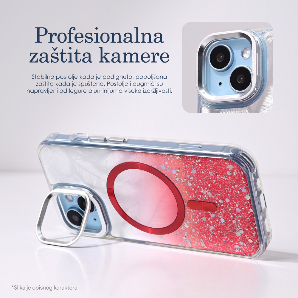 Torbica Magsafe Glitter za iPhone 13 Pro Max 6.7 plava