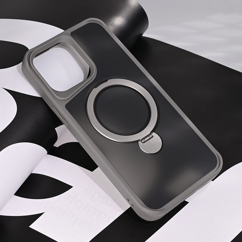 Torbica Magsafe Ring Stand za iPhone 15 Pro Max 6.7 siva