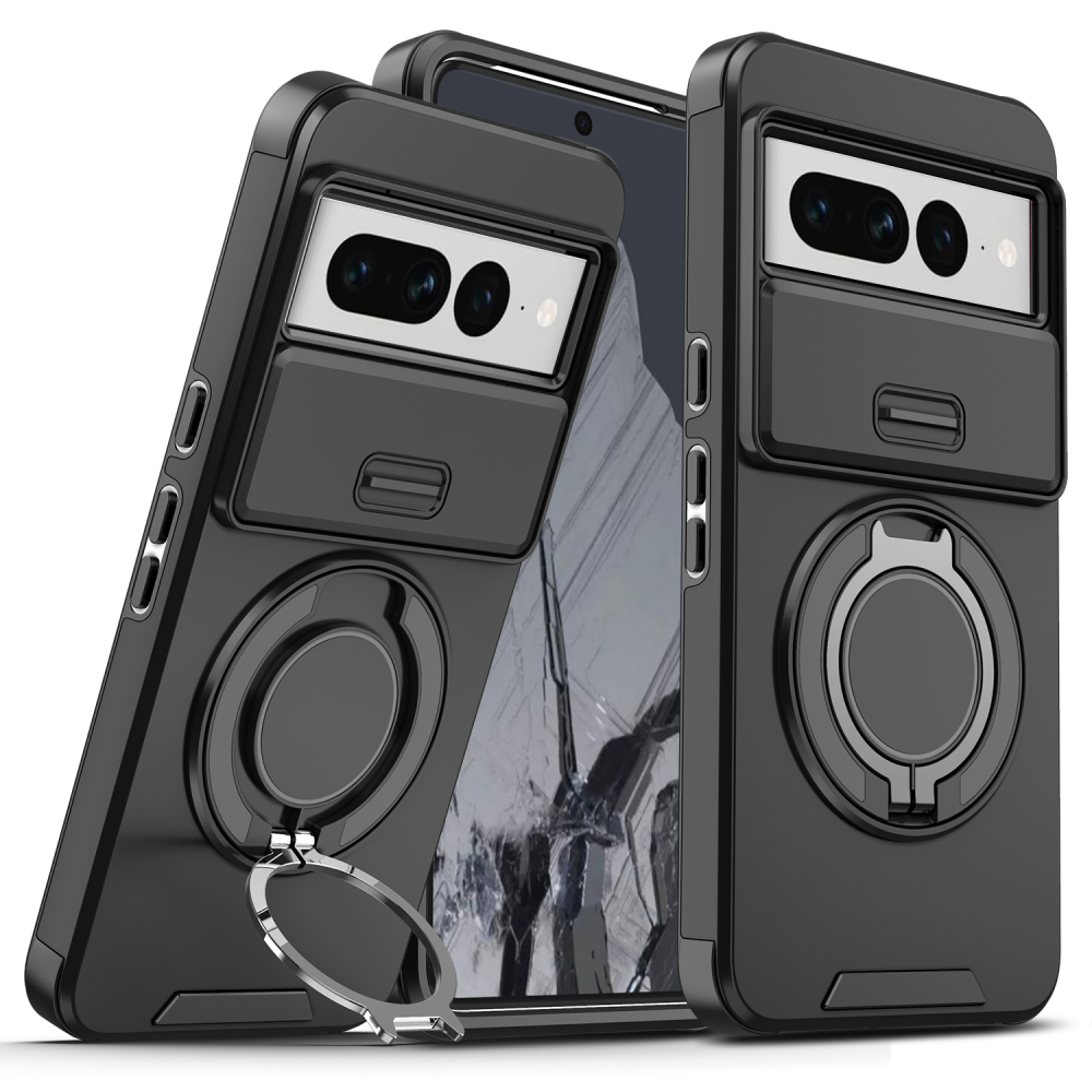 Torbica CamShield Ring stand za Google Pixel 7 Pro crna
