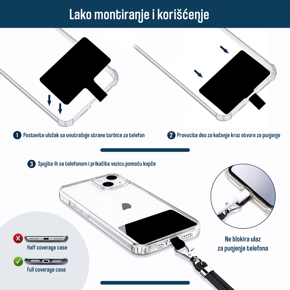 Univerzalni drzac telefona Crossbody zeleni