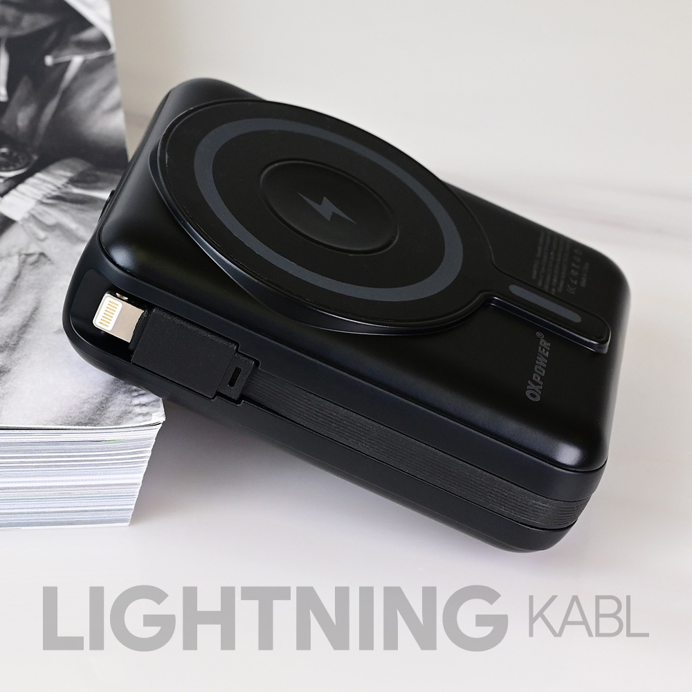 Power bank prenosiva baterija Oxpower PDW11 PD QC 22.5W 12000 mAh crna