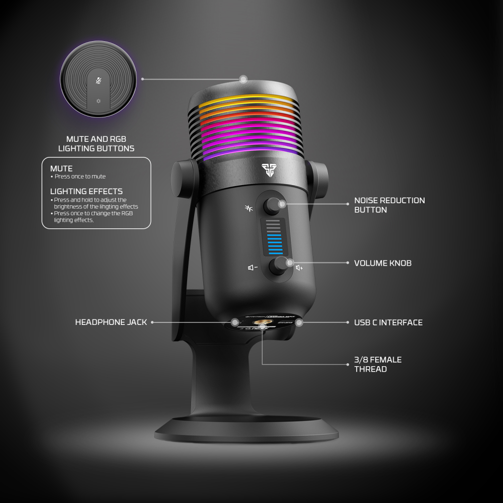 Mikrofon Fantech MCX03 Leviosa Max crni